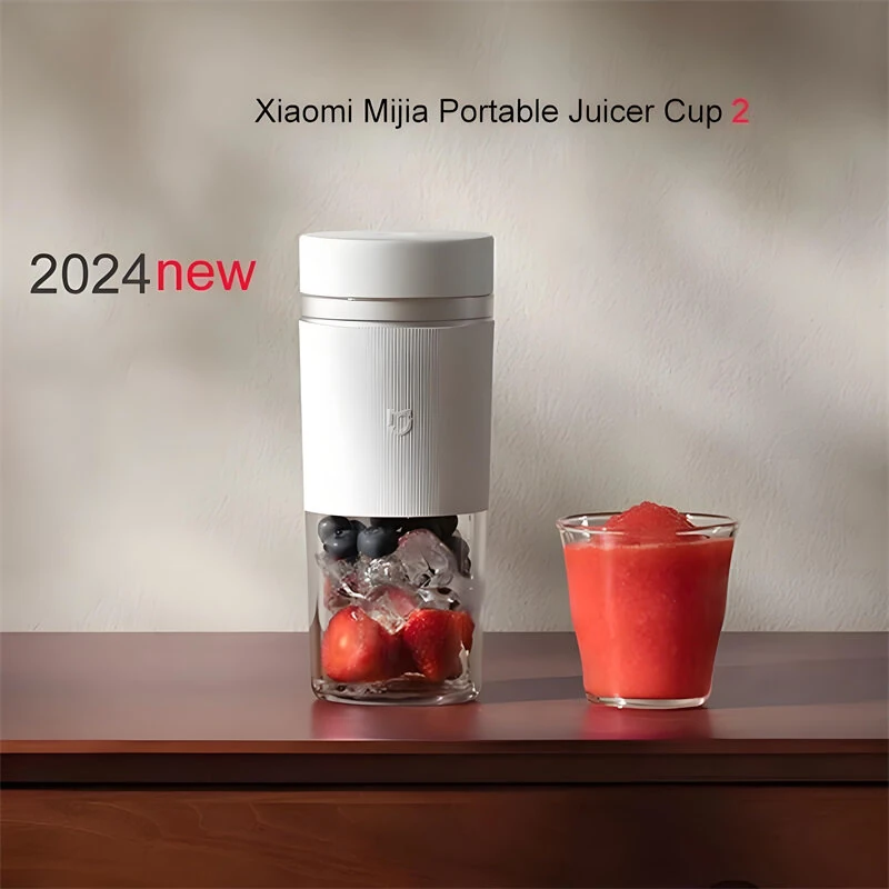 (image for) XIAOMI MIJIA Portable Juicer Cup 2 With 300ml Capacity Wireless Electric Juice Cup Mini Smoothie Blender Fresh Juice Making Machine